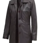Womens Distressed Brown Coat