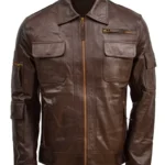 Mens Brown Sheep leather Jacket