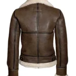 Womens Brown Aviator Jacket