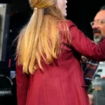 A-Complete-Unknown-Elle-Fanning-Maroon-Coat