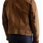 Alston Suede Brown Leather Jacket Back