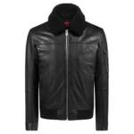 Black-Bomber-Fur-Collar-Real-Leather-Jacket.