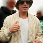 Brad Pitt F1 British Grand Prix Satin Bomber Jacket