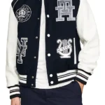 Dual-Gender-Relaxed-Black-Bomber-Varsity-Jacket.