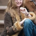 Elle-Fanning-A-Complete-Unknown-Brown-Fur-Jacket