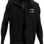 John-Dutton-Yellowstone-Black-Cotton-Vest-Front