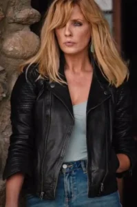 Kelly-Reilly-Yellowstone-S04-Black-Leather-Jacket.