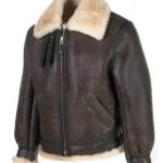 Leon Kennedy Resident Evil 4 Shearling Leather Jacket