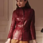 Lily-Collins-Emily-in-Paris-Leather-Jacket