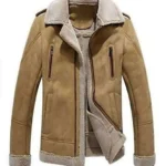 MEN-FAUX-FUR-SHEARLING-BROWN-Jacket.