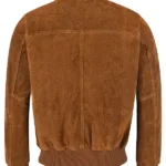 Men-Casual-Brown-Perforated-Bomber-Jacket-Back.