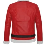 Men-Christmas-B3-Red-Shearling-Bomber-Jacket-Back