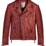 Men-Red-Waxed-Biker-Leather-Motorcycle-Jacket.