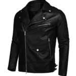 Mens-Cross-Zipper-Biker-Leather-Jacket-.