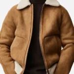 Mens-Fur-Collar-Brown-Suede-Leather-Trucker-Jacket