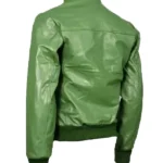 Mens-Green-Bomber-Leather-Jacket