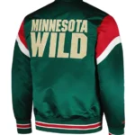 Mens-Minnesota-Wild-Mitchell-Ness-Green-Midweight-Satin-Jacket.