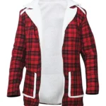 Mens-Ryan-Reynolds-Deadpool-Wade-Wilson-Flannel-Fur-Shearling-Red-Cotton-Jacket.