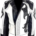 Mens-Tribal-Rock-Punk-Gothic-Rivet-Studded-Leather-Jacket.