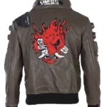 Samurai-Cyberpunk-2077-Bomber-Leather-Jacket-Back.