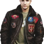 Top-Gun-B-15-Flight-Brown-Jacket-With-Patches.