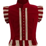 Tudor-Renaissance-Red-Velvet-Vest