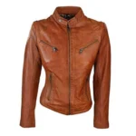 WOMEN-BROWN-BIKER-MOTORCYCLE-LEATHER-JACKET.