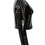 Women-Biker-Style-Black-Studded-Faux-Jacket