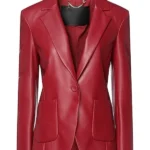 Women-Slim-Fit-Red-Leather-Blazer