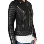 Womens-Petite-Black-Quilted-Jacket.