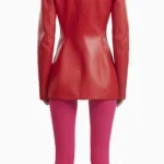 Womens-Red-Collarless-Jacket.