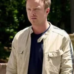Aaron Paul Need For Speed White Leather Jacket