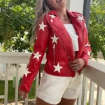 Battle Camp S01 Polly Brindle Red Star Print Jacket