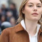 Camille Rowe Suede Leather Jacket