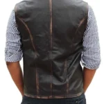 Hell on Wheels Cullen Bohannon (Anson Mount) Leather Vest Back