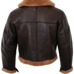 Nicolas Cage Shearling Winter Flying Fur Collar Jacket Back