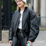 Paris Fashion Gigi Hadid Leather Jacket