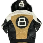 Robert Phillipe Fur Hood 8 Ball Jacket Back