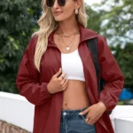 The Windy City Windbreaker Wine Jacket