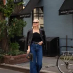 merritt beck black leather jacket