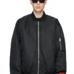 8 Ball Black Nylon Bomber Jacket