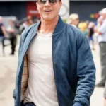 Brad Pitt F1 Bomber Blue Jacket