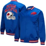 Men's Buffalo Bills Mitchell & Ness Royal Double Down Satin Full-Snap Jacket