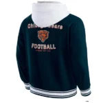 Men's Chicago Bears Darius Rucker Navy Full-Snap Hoodie Jacket Back