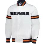 Men's Chicago Bears Starter White Scout Full-Snap Varsity Jacket