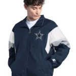 Men's Dallas Cowboys Starter Navy Yard Line Full-Zip Jacket