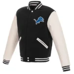 Men's Detroit Lions JH Design Reversible Fleece Full-Snap Jacket
