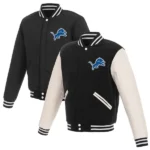 Men's Detroit Lions JH Design Reversible Fleece Jacket