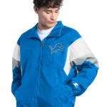 Men's Detroit Lions Starter Blue Yard Line Full-Zip Jacket