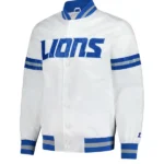Men's Detroit Lions Starter White Scout Full-Snap Varsity Jacket
